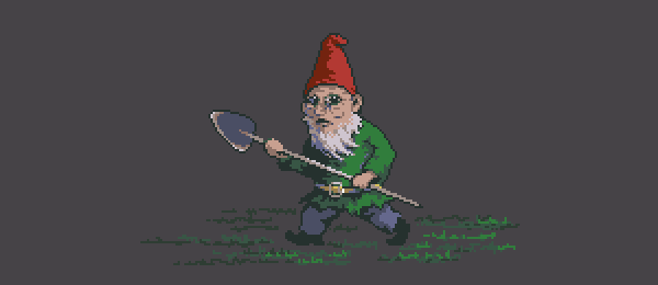 pixelartDave's tweet photo. Creepy garden #gnome up to no good #dwarf for #pixel_dailies @Pixel_Dailies #pixelart https://t.co/cEUyNPSYQF