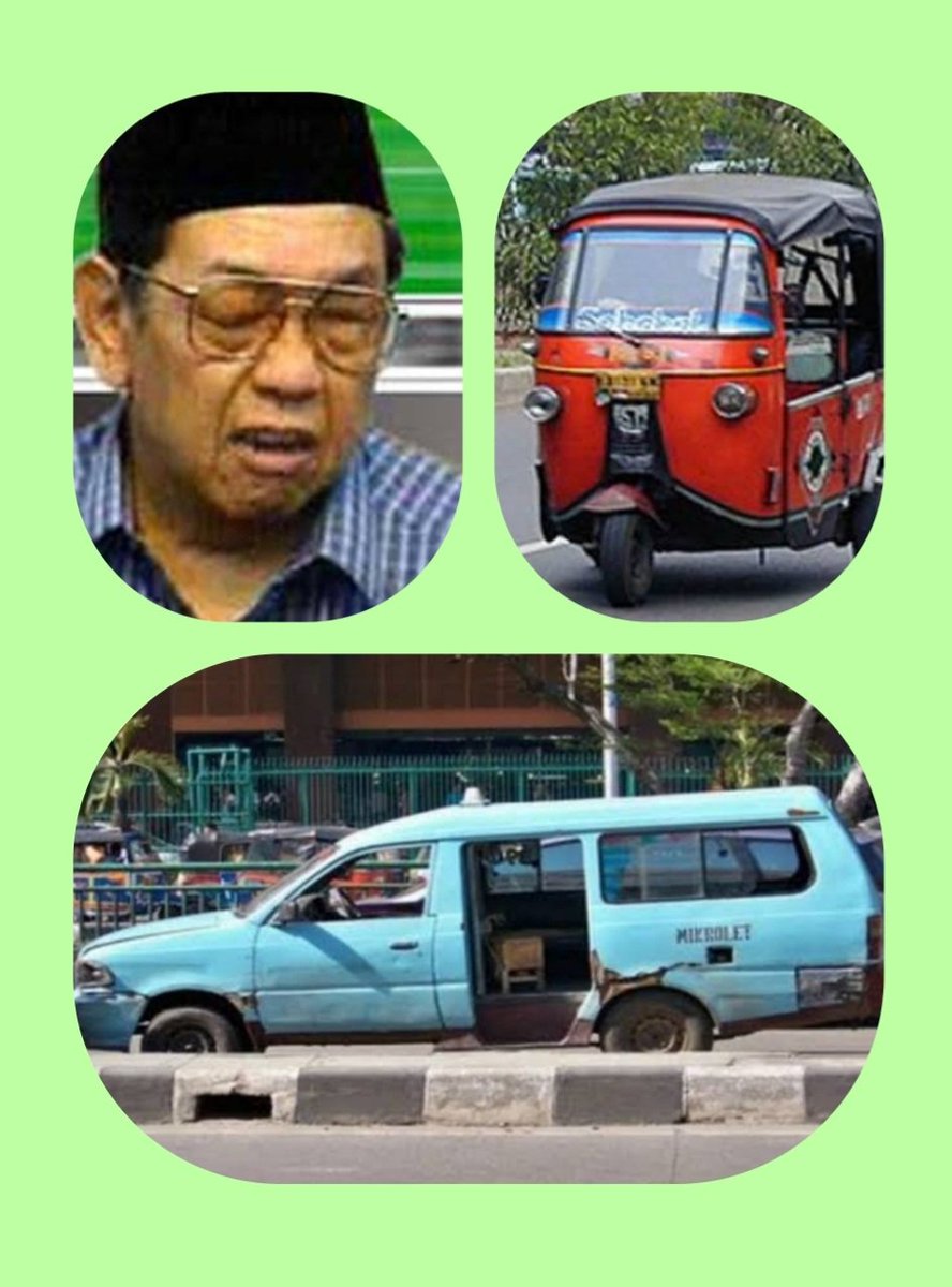 Sbg "doktor" di PBNU pd 1988 - 1990, sy lbh sering melihat GD turun dr Mikrolet trayek kp melayu - senen.  Ada candaan, kalo GD turun dari bajaj merah berarti abis terima honor narsum/tulisan😁🙏

Pelajaran mahal dari Gus Dur, Alfatehah 

#bulangusdur
#kuliahkehidupan