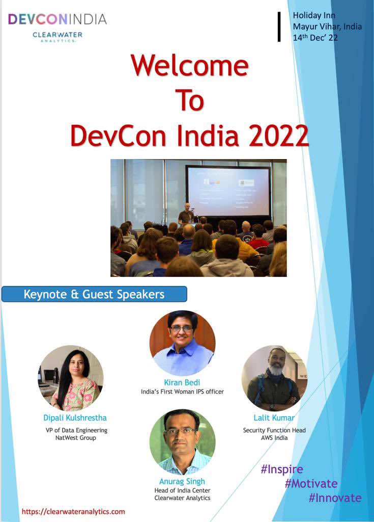 Today with DEVCON INDIA 2022 Clearwater Analytics at Holiday Inn, Mayur Vihar @cwanalytics Dipali kulshrestha, Anurag Singh, Lalit Kumar
 #Adaptiveleadership #Leadership #motivate #Inspire