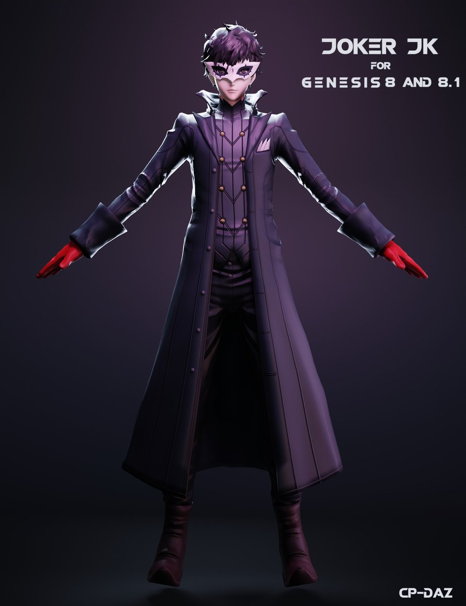 Joker For Genesis 8 and 8.1 Male Done

Converted to Daz Studio by me, credits would be appreciated!

DL
patreon.com/cpdazart

#Joker #Persona5 #Daz3D #character #DAZStudio 
#daz #G8M