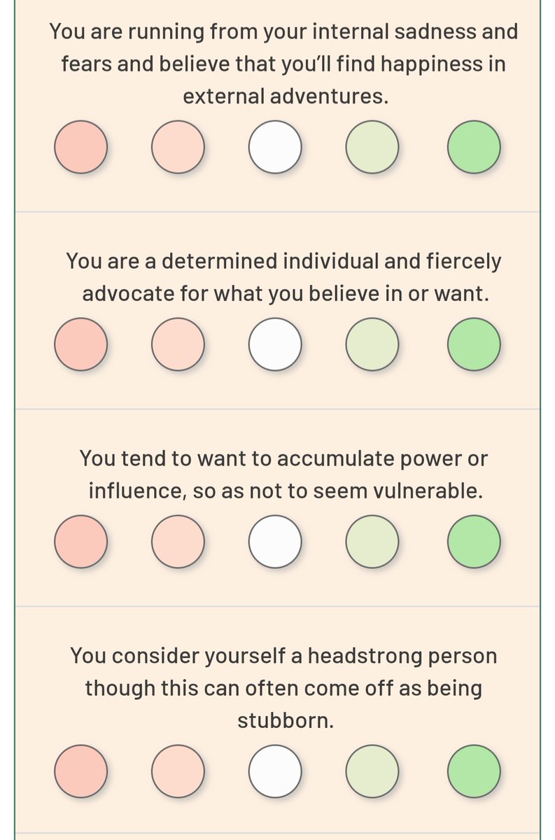 I took an adaptive personality test (didn't get my results turns out you have to pay for the results) but all imma say is, it did not have to drag me that hard.