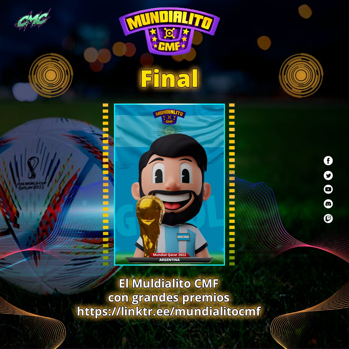 CryptomakersF's tweet photo. ⚽️ Ya tenemos el primer finalista ❗️
Argentina espera su contendor.. ¿Quién será, Francia o Marruecos? 

👇 Ve por el NFT de tu equipo favorito y participa por muchos premios 
https://t.co/7dN3DZLr6C
.
.
#Argentina 
#mundialitoCMF #NFT #
#Cryptomakers
#FIFA22 https://t.co/BWTJieM5Uu