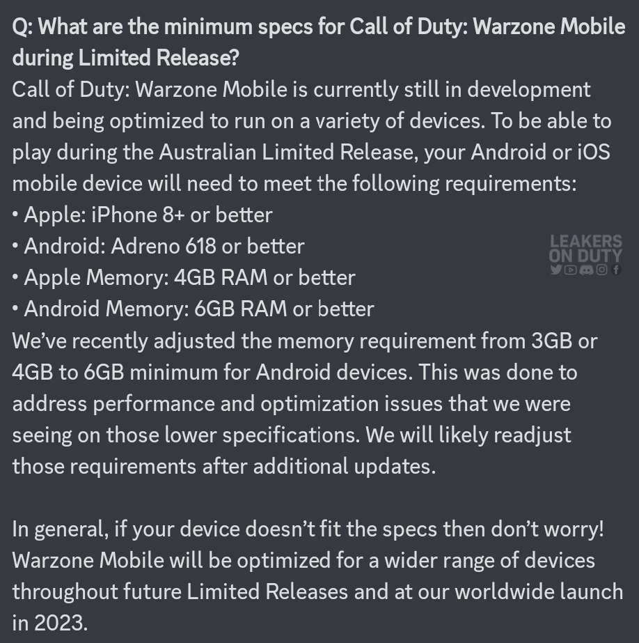 Call of Duty WARZONE Mobile: requirements to play and compatible phones -  Mobile Gamer