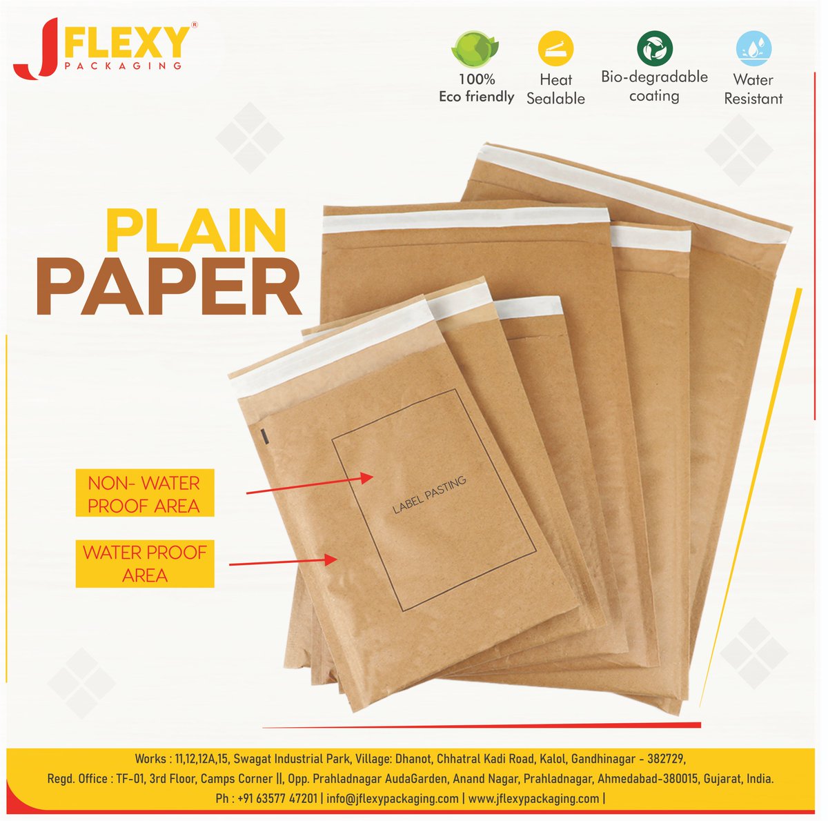 JflexyPackaging's tweet photo. Plain paper bags water coating outside to protect from water.

#jflexypackaging  #courierbags #packagingproducts #customizebag #manufacturer #packagingideas #ecommerce #deliveryworldwide #paperbag #taskertas #ecofriendly #sustainable #sustainability #plainpaper #american #organic https://t.co/hKNEaULCd3