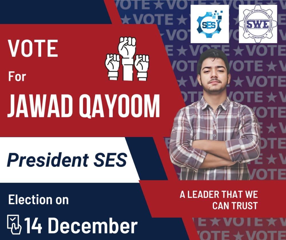 sesmuet's tweet photo. Here we present you Jawad Qayoom, who is standing for the presidency of SES, He is the one who has potential to lead the productivity, he also served IEEE PES and set an example of helping the deserving in their hard time.
#SES'22 #ExecutiveBody #Elections #SWEdept https://t.co/nXTrl5KGra
