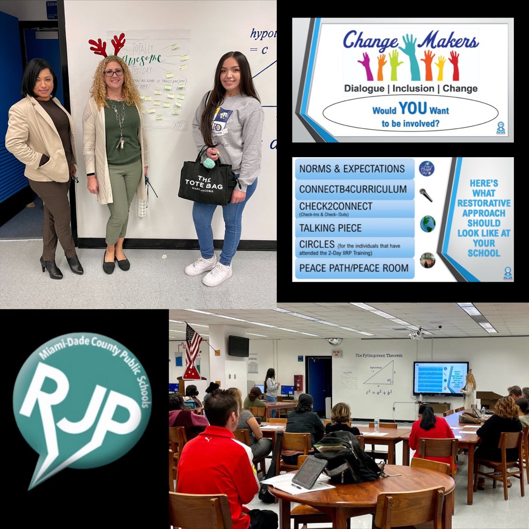 rubendariomcs's tweet photo. Connections ➕ positive energy in classrooms 🟰 meaningful learning 🔗⚡️ Today’s faculty mtg. was dedicated to RJP & building on a rock of relationships! @SuptDotres @JuanCarlosBoue @MDCPSCentral @MDCPSOperations #CougarPride 🐯💙 #Check2Connect #MDCPSRESTORATIVEPRACTICES https://t.co/kCVLo6AREK
