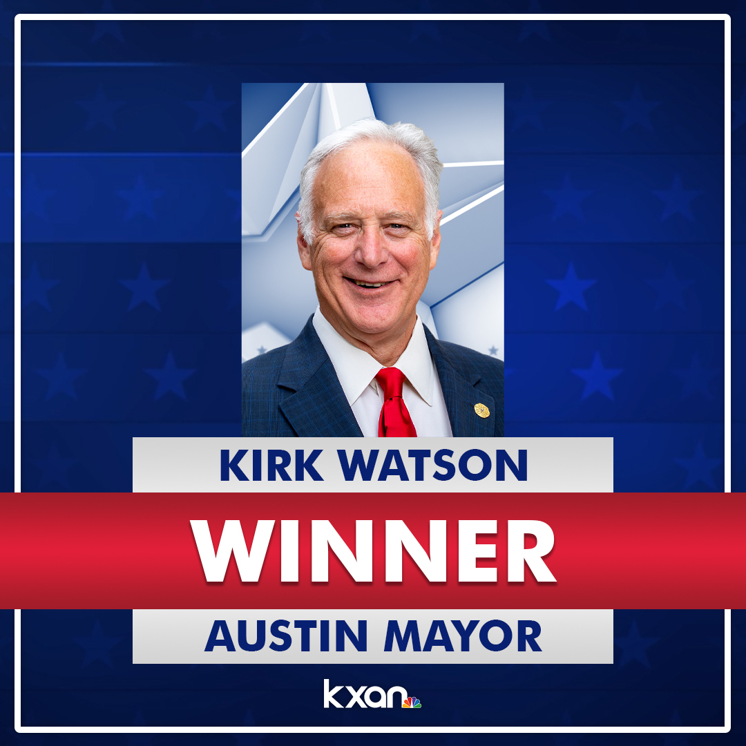 KXAN_News's tweet photo. BREAKING: Kirk Watson will be the next leader of Austin, winning the Austin mayor runoff election over Celia Israel.

Latest results: https://t.co/gcLiZPa6rP https://t.co/9ECt5W5Y5X