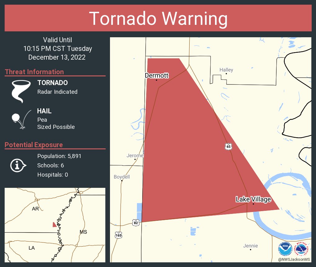 NWS Tornado on Twitter "Tornado Warning continues for Lake Village AR