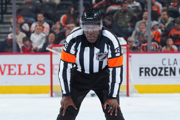 ScoutingTheRefs's tweet photo. Refs for @ArizonaCoyotes @SanJoseSharks are Jordan Samuels-Thomas #42 and Eric Furlatt #27. Tonight's officials: https://t.co/bpheW3gTPX
#ARI #SJS #ARIvsSJS #Yotes #SJSharks #Yotes #Sharks https://t.co/i2srGXMWlR