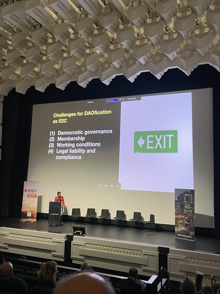 DrIlyushina's tweet photo. I was researching #WorkForDao and people ditching their corporate jobs for DAOs for better work conditions. What I haven’t thought before today is #organisazations exiting into community/becoming a #DAO for #equatable worker conditions. #wgw3 @BlockchainRMIT @AdmsCentre @mpg_dd https://t.co/28Tzl1Oo6z