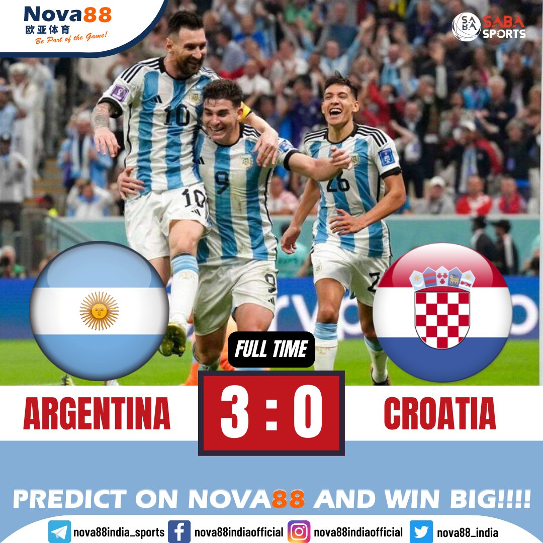 nova88_india's tweet photo. Lionel Messi leads Argentina to the Finals of Fifa World Cup 2022 Qatar.
Make your prediction on Nova88 and Win Big!! Click on the link to register - https://t.co/uddYCeAtXl
#nova88indiaofficial #FIFAWorldCupQatar2022 #onlineid #exchangebetting #FIFAWorldCupFinal2022 https://t.co/BtkB1x78Sw