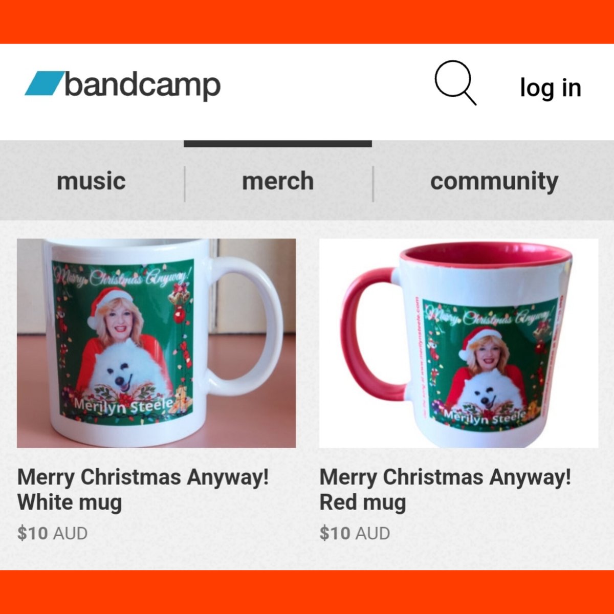 #Christmastime #Christmasgifts #free Check out <a href="/merilynsteele/">Merilyn Steele</a> on <a href="/Bandcamp/">bandcamp</a> - U can get her debut original Christmas song 'Merry Christmas Anyway!' FREE with purchase of any matching mug, just $10! Hurry to get it in time for Christmas!🎄🎅🤶🎄🎁
merilynsteele.bandcamp.com/merch