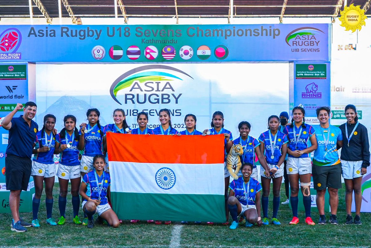 Rugby India (@rugbyindia) on Twitter photo ๐ฎ๐ณ๐๐๐๐๐๐ ๐๐๐๐๐๐๐ ๐๐ ๐๐๐๐๐
A glittering end to a brilliant year, our U18 girls win silver at the <a href="/asiarugby/">Asia Rugby</a> U18 Sevens Championships (Nepal, Kathmandu). Many thanks to <a href="/ianuragthakur/">Anurag Thakur</a>, <a href="/IndiaSports/">Dept of Sports MYAS</a>, and <a href="/Media_SAI/">SAI Media</a> ๐ ๐ฎ๐ณ๐๐๐๐๐๐ ๐๐๐๐๐๐๐ ๐๐ ๐๐๐๐๐
A glittering end to a brilliant year, our U18 girls win silver at the <a href="/asiarugby/">Asia Rugby</a> U18 Sevens Championships (Nepal, Kathmandu). Many thanks to <a href="/ianuragthakur/">Anurag Thakur</a>, <a href="/IndiaSports/">Dept of Sports MYAS</a>, and <a href="/Media_SAI/">SAI Media</a> ๐
