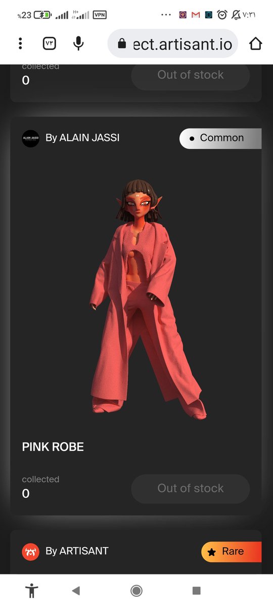 🌈New #Airdrop:  #Artisant
Collect free Best #Nft .
🪂 Register :👇👇 collect.artisant.io/?ref=7SG5PE
➖ Sign With Email
➖ Verif Email
➖ Collect
➖ Done. so simple.
🌺 #ایردراپ ؛Nft های رایگان بآرزش و خیلی ساده با ایمیل و تایید ان وارد بشین و کنار هرکدام  بزنید رو Collect و تمام.