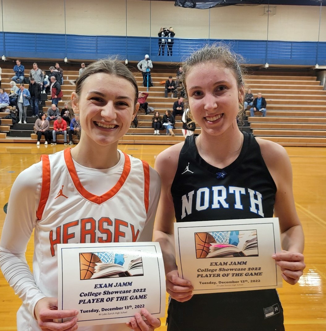 Results from the Exam Jamm!!  @HerseyGirlHoops 69, <a href="/SCNGirlsbball/">SCN Girls Basketball</a> 39. Players of the Game: Katy Eidle from Hersey and Katrina Stack from St. Charles North.  Thanks for taking part in the Exam Jamm!!