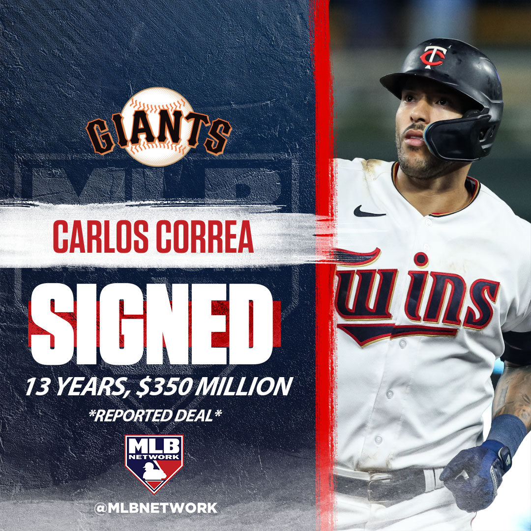 MLB Network on X: 🚨 Carlos Correa MEGA DEAL 🚨 The star SS has