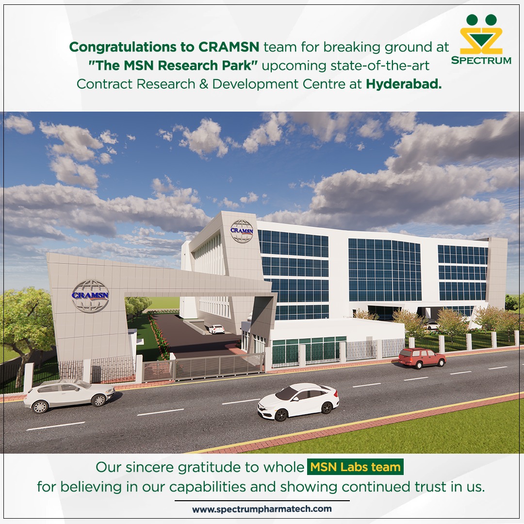 spectrumpharma's tweet photo. Warmest Congratulations to the CRAMSN team on the ground breaking of their upcoming Contract Research &amp; Development Centre in Hyderabad. Grateful for their ongoing faith in us.

@spectrumpharma is a leading company in Design and Construction of Laboratories and R&amp;D facilities. https://t.co/qoUQHKoxnc