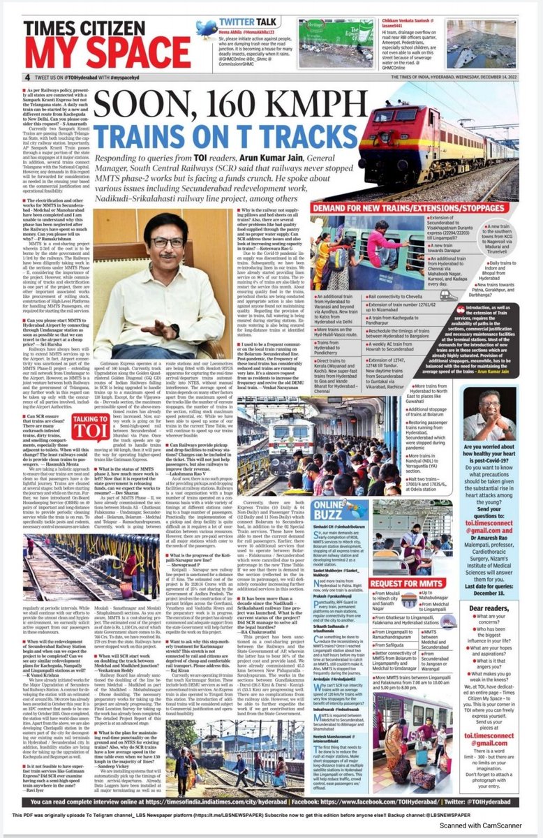 South Central Railway (@scrailwayindia) on Twitter photo Shri Arun Kumar Jain, General Manager, South Central Railway responds to the queries of Times of India Reader's on various rail development and connectivity topics <a href="/arunjainir/">Arun Jain</a> <a href="/RailMinIndia/">Ministry of Railways</a> <a href="/timesofindia/">The Times Of India</a> Shri Arun Kumar Jain, General Manager, South Central Railway responds to the queries of Times of India Reader's on various rail development and connectivity topics <a href="/arunjainir/">Arun Jain</a> <a href="/RailMinIndia/">Ministry of Railways</a> <a href="/timesofindia/">The Times Of India</a>