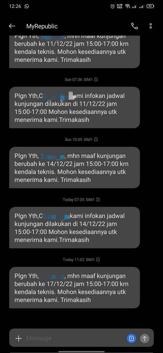 frcruel's tweet photo. Yok bisa yok sampe tagihan berikutnya diundur terus yok @MyRepublicID https://t.co/N7ToHW6EuD