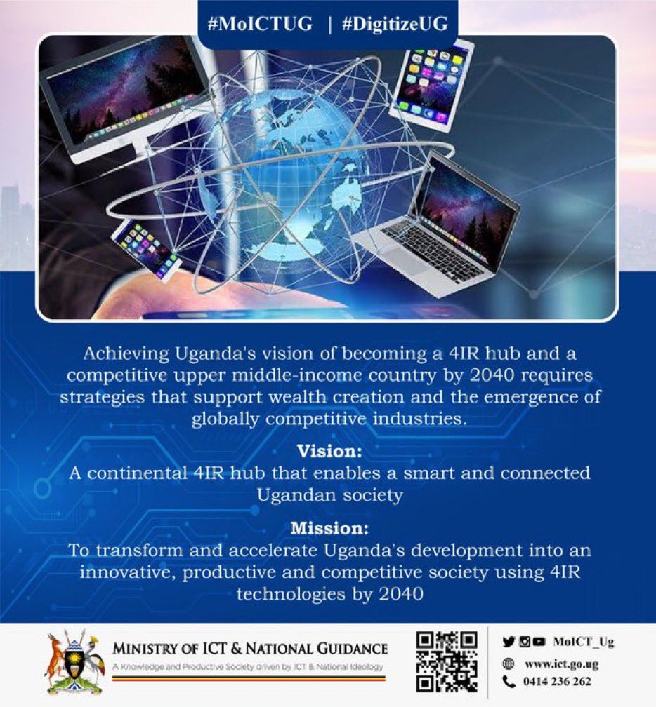 World over, ICT has revolutionized the way production, market access and distribution of goods and services are organized. This has led to new business models emerging on the horizon leading to fundamental changes in the way enterprises relate to consumers.#MoICTUG #DigitizeUG