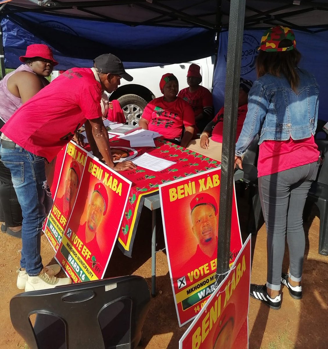 Fighters are ready to Protect and mobilize for the EFF ePolar Park Alliance Church Voting District Ward 16 Mkhondo Municipality.

#VoteEFF
#ByElections2022