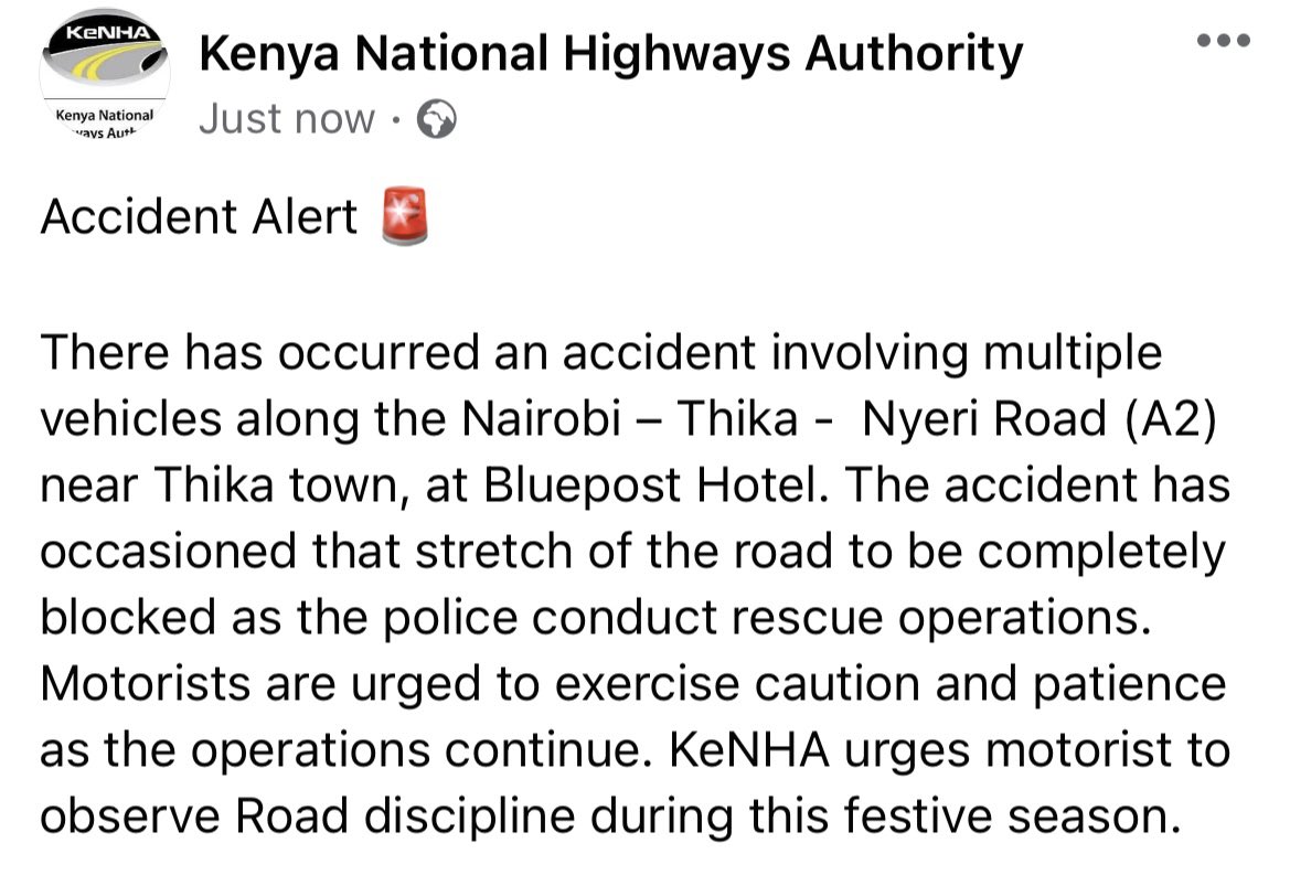 Kenya National Highways Authority (KeNHA) tweet media