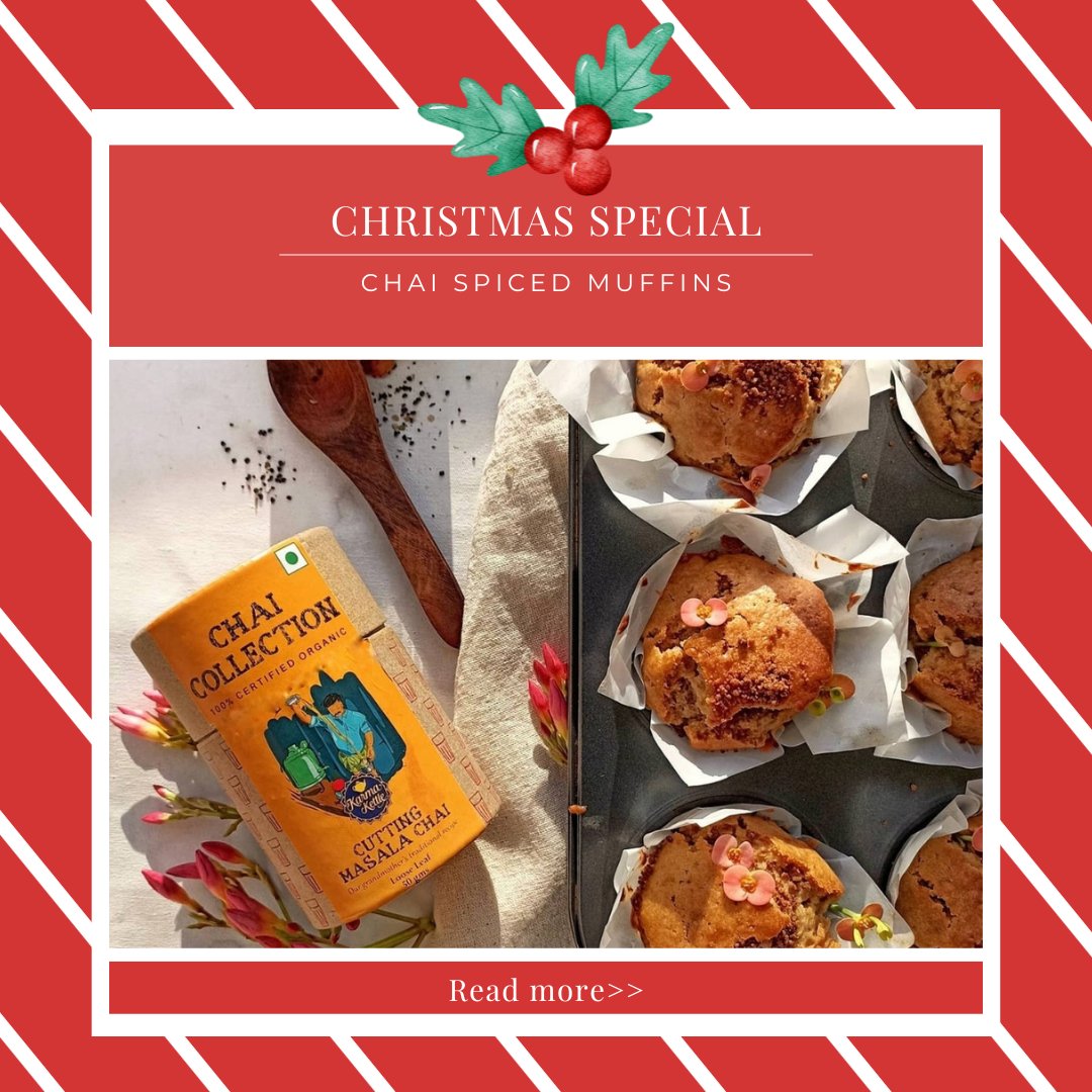 KarmaKettleTeas's tweet photo. Rustic, crumbly, fluffy and infused with our chai. Share these delicious chai spiced muffins with your bestie or your closest neighbour! 🎂🎄 https://t.co/q7iE87BQW0