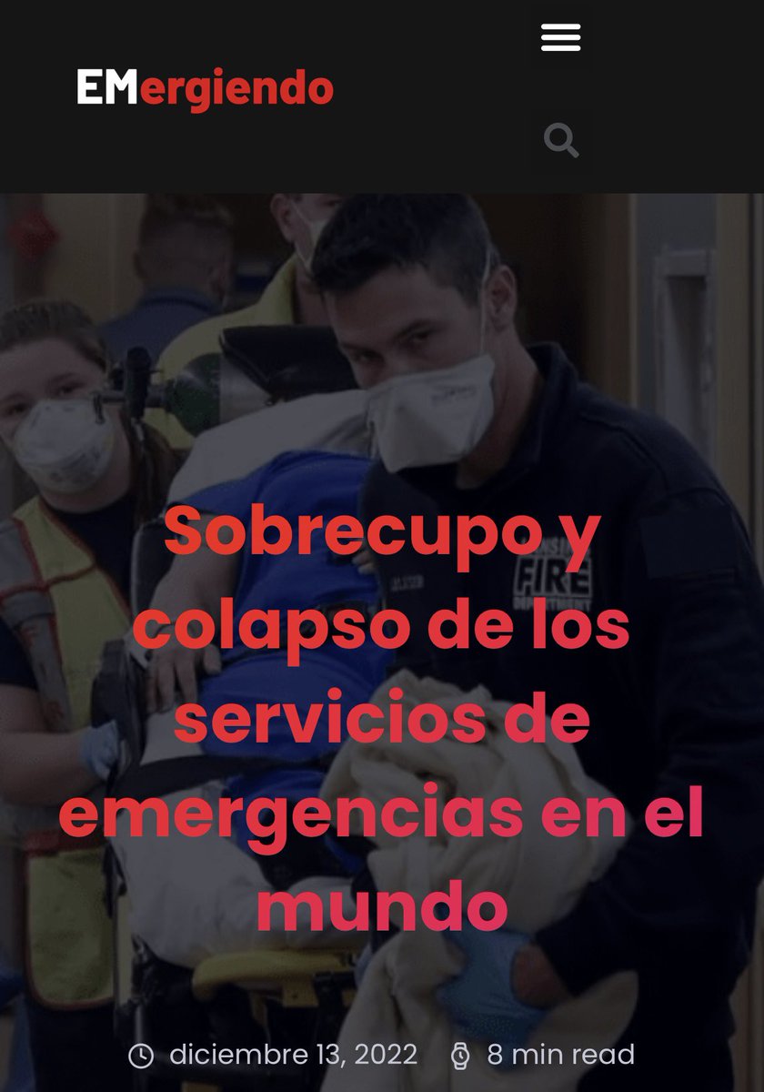 El #overcrowding en los servicios de emergencias a nivel 🌏 es una amenaza prevenible para la seguridad del paciente, genera:
✅ Evaluación y tratamientos con retraso.
✅Eventos adversos.
✅Familiares agresivos
✅ 🔝 de la 💀 de los px.
Para saber más emergiendo.org/xquq
