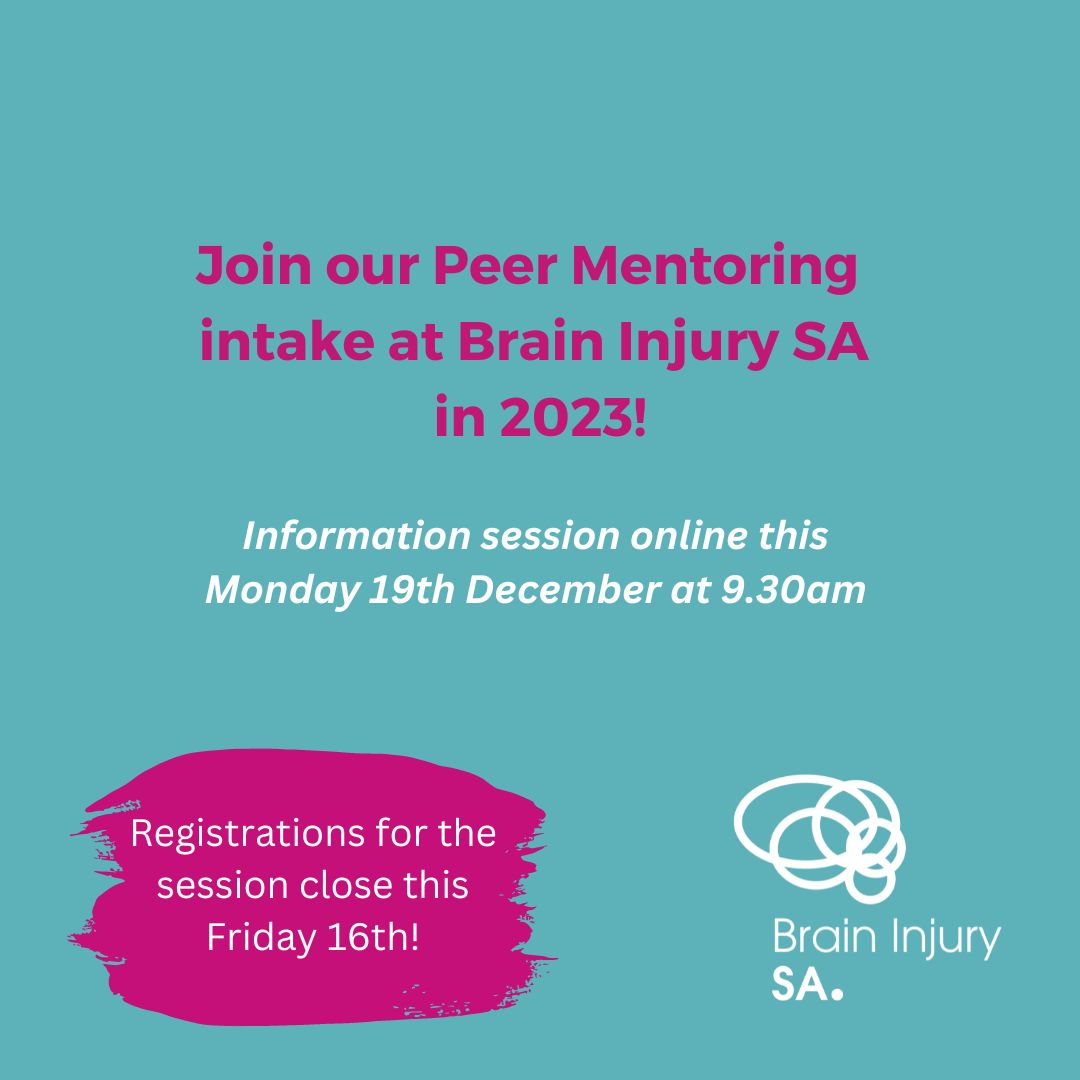 We are looking for people to participate in our peer mentoring program 2023 as a mentee, beginning in January 2023 🧠 Register for session via events.humanitix.com/peer-mentoring… to register 

#braininjurysa