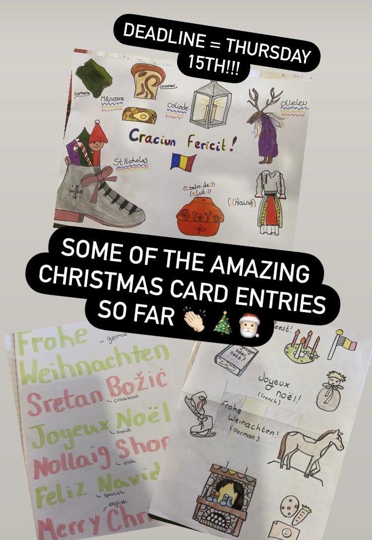 The Christmas card competition is still open! Deadline is Thursday 15th! Here are some of the brilliant entries so far! 🎅🏻🎄👏🏻 #succeedingtogether