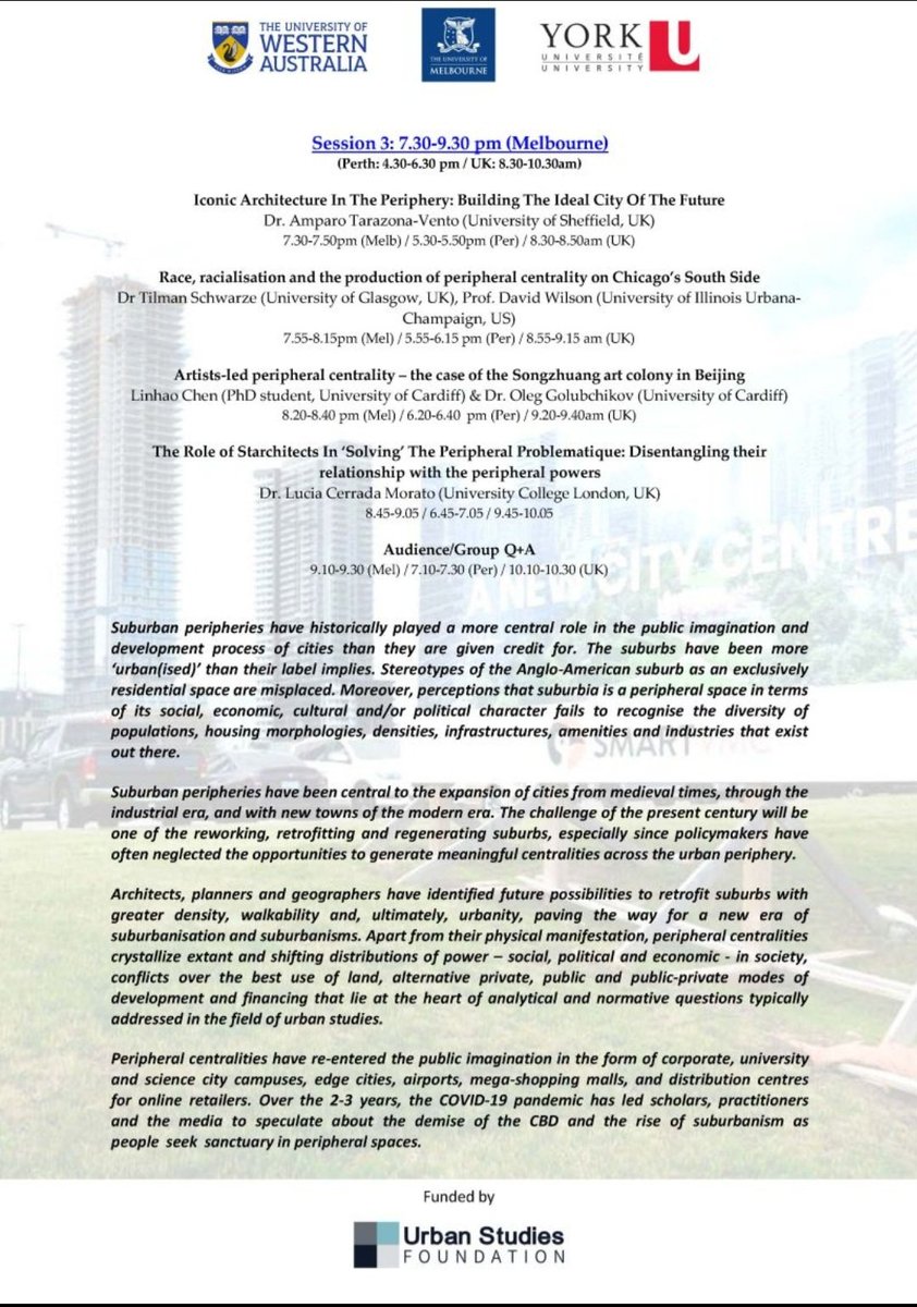 Planographer's tweet photo. Join us 2moro,.15 Dec for FREE online seminar on #PeripheralCentralities with presentations on case studies from #Australia #Indonesia #Malaysia #SouthAfrica #Egypt #Italy #Germany #UK #USA. This is part of r @USForg-funded seminar series
@TheBigNA @rkeil @UWAresearch https://t.co/yf7aSssgCe