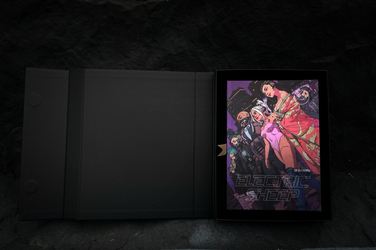 UltiverseDAO's tweet photo. 🥳Finally!! Our supplier has started to ship #ElectricSheep LV1 staking reward, 📓ES 0rigin physical story books, to our community! 

💙 Don't be stingy with sharing an unboxing vid/pic with us when received! 
👀 What's the No. of yours? https://t.co/NxUPklH8eV