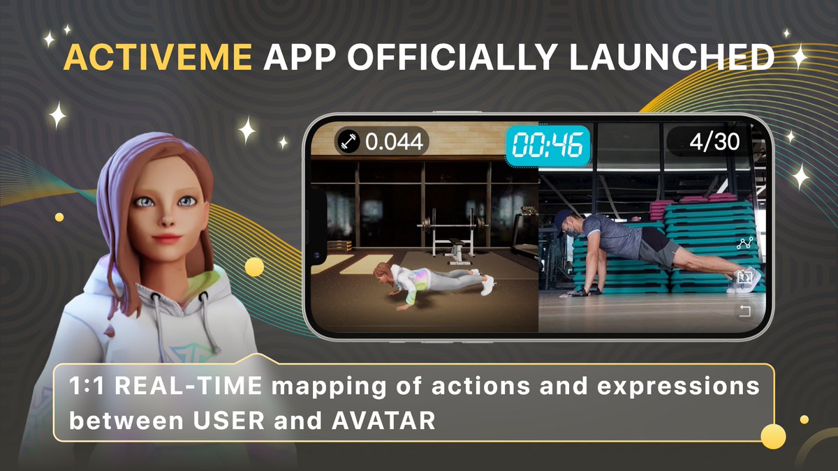 🏋 #ActiveMe makes your life more valuable!
🔥Get moving with your <a href="/readyplayerme/">Ready Player Me</a>  coach!
📱ActiveMe App is officially launched.

#fitness #NFTProject #SocialFi