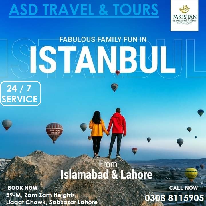 Fabulous Family Fun In
#ISTANBUL
From #ISLAMABAD & #LAHORE

for #AirlineReservation & #airlinebookings :
Yasir Islam - 0308 8115905 (24 / 7)

#AirlineTickets #airlinesandairplanes #airlineticketingbusinessbooking #pakistaninternationalairlines  #turkeyvisitvisa #turkeyvisit