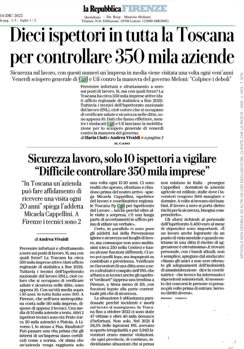 #tutelachititutela
#ispettoratodellavoro
#sciopero12dicejbre