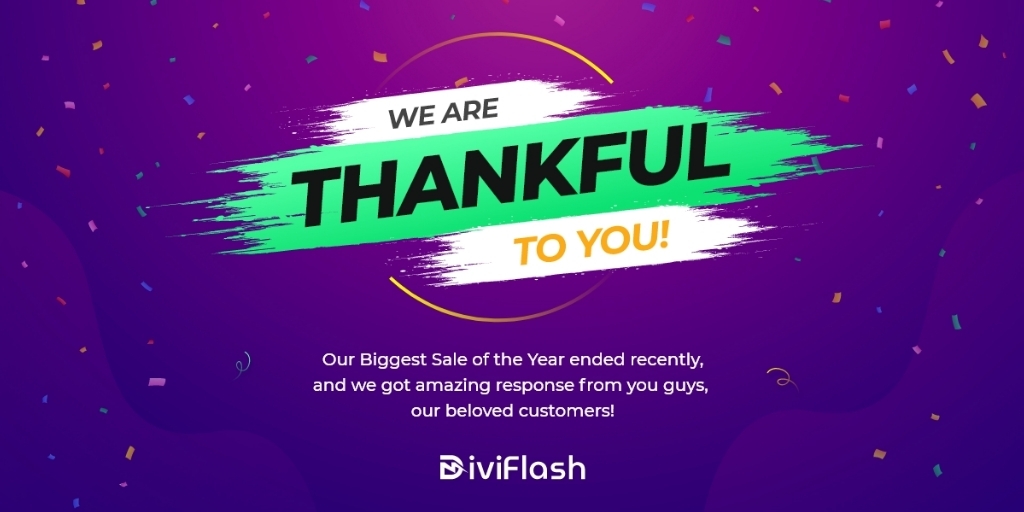 DiviFlash's tweet image. This is a thank you note from DiviFlash to you for being a part of the family.

#diviflash #diviplugin