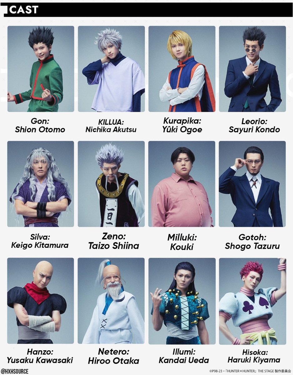 Live-action Hunter x Hunter stage play is first in almost 20 years, reveals  in-costume cast【Vid】