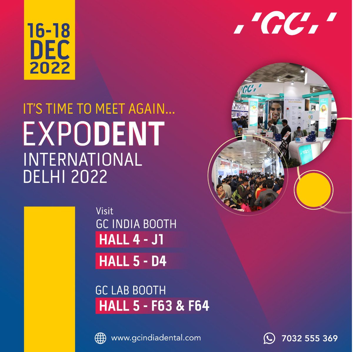 GCIndia_dental's tweet image. 2 Days to Go! Expodent International Delhi!
Be a part of booth lectures to learn the recent advances in dentistry by our renowned speakers at Hall 5 - D4
For Registration click the link: bit.ly/3FPMBG9
#GCIndia #dentalexpodent #EXPODENTINTERNATIONALINDIA2022