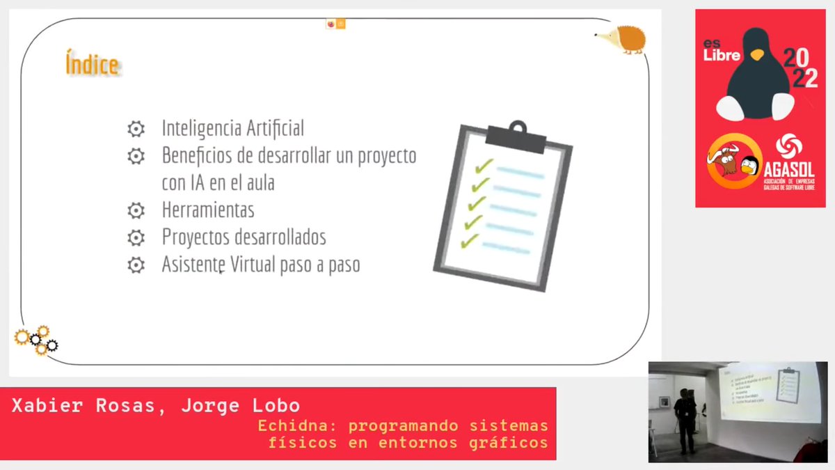esLibre_'s tweet image. 💡 Recordando #esLibre2022:

📌 @xdesig y @lobo_tic: &quot;Echidna: programando sistemas físicos en entornos gráficos&quot;

🐧📽️: w.wiki/5Yfv

‼️ Abierto envío de propuestas para #esLibre2023 hasta el 15 de enero.

🔗: eslib.re/2023/propuestas