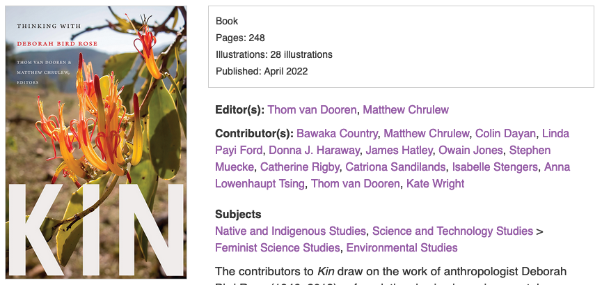 Science As Culture (@sciasculture) on Twitter photo In 'Making #kin and unmaking the #individual in the #Capitalocene' Christopher Blakley reviews 'Kin: thinking with Deborah Bird Rose' by Thom Van Dooren <a href="/aehhub/">AEH HUB</a> & <a href="/negentropist/">Matthew Chrulew</a>, suggesting what #STS scholars can learn from #multispecies worlds tandfonline.com/doi/abs/10.108… <a href="/DukePress/">Duke University Press</a> In 'Making #kin and unmaking the #individual in the #Capitalocene' Christopher Blakley reviews 'Kin: thinking with Deborah Bird Rose' by Thom Van Dooren <a href="/aehhub/">AEH HUB</a> & <a href="/negentropist/">Matthew Chrulew</a>, suggesting what #STS scholars can learn from #multispecies worlds tandfonline.com/doi/abs/10.108… <a href="/DukePress/">Duke University Press</a>