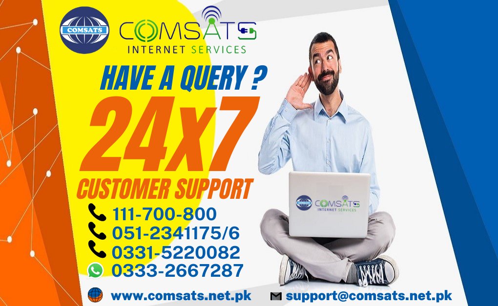 You can get in touch with our Support Team available to serve you 24/7 at the mentioned numbers.

Contact us Now and talk to our Customer Support!

#CIS #ComsatsInternetServices #CISCustomerSupport #pakistan2022