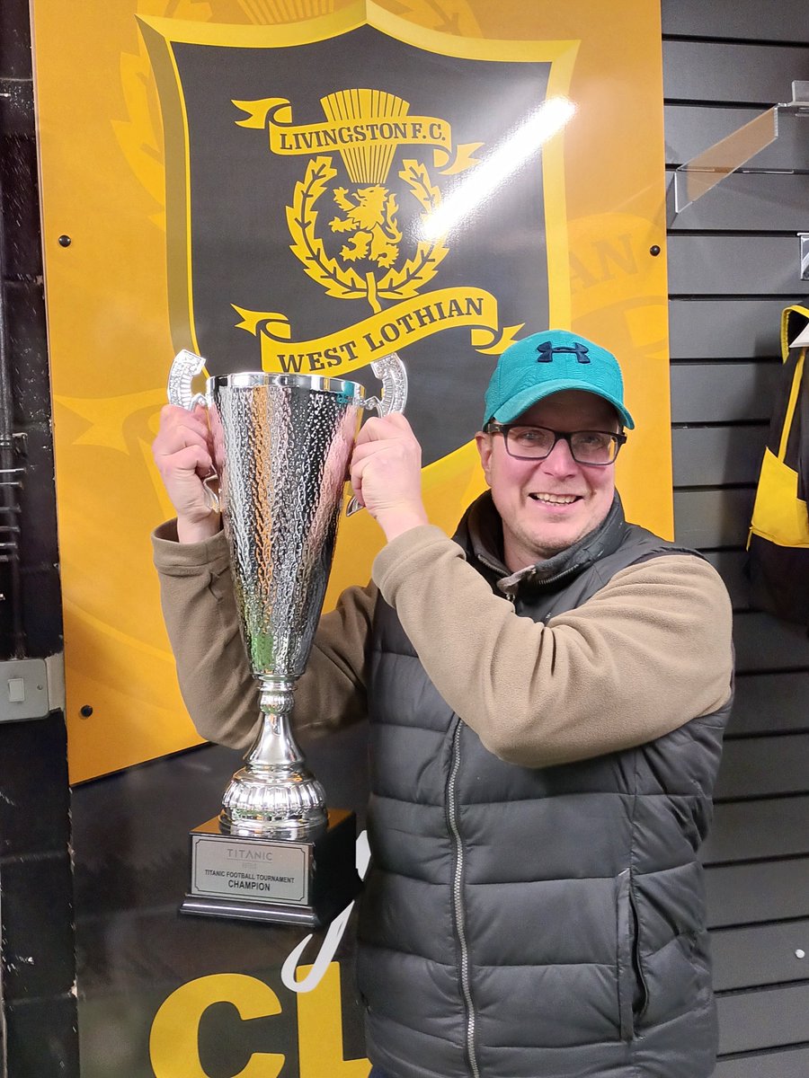kevralston's tweet photo. Dying with the cold, but went to the Tony Mac and lifted the Titanic Cup @LiviFCOfficial 
#EuropeanTrophy #EuropeanWinners https://t.co/L5UTxJrJRF