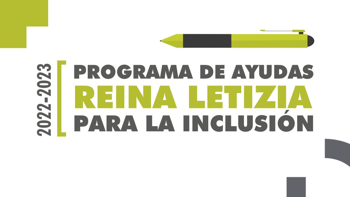 RPDiscapacidad's tweet photo. 🔎✅ ¿Aún no las has solicitado? Lanzamos la III edición del Programa de Ayudas Reina Letizia para la Inclusión:
Más de 5 millones de € en 𝗮𝘆𝘂𝗱𝗮𝘀 directas para #estudiantes con #discapacidad.
⏳ Plazo: 6 de enero de 2023.
➕ Infórmate: https://t.co/VCi0oU1VnA
#PRLI22 https://t.co/oLoDltlBk5