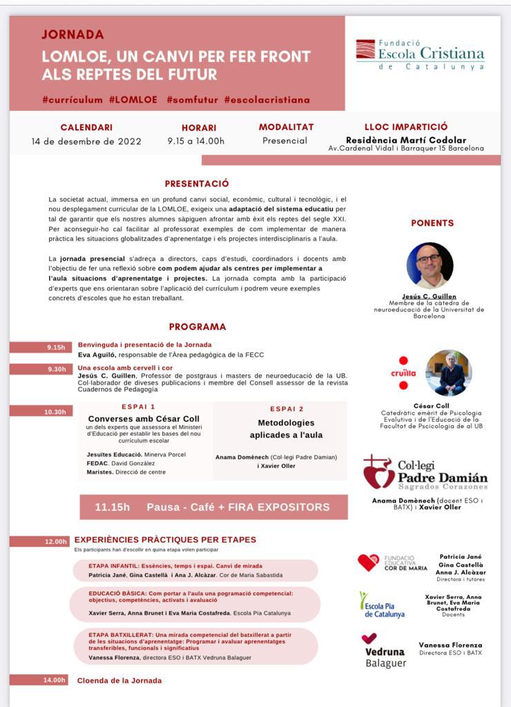 DavidSauriMi's tweet photo. Compartint amb les i els docents d'@EscolaCristiana la Jornada "LOMLOE, un canvi per fer front als reptes del futur"
#curriculum #LOMLOE #somfutur

Ho tenim tot preparat i a la vostra disposició
@SANTILLANA_es @SanomaLearning 

Projecte #ConstruintMons
🌐https://t.co/P5oEwtuuWS https://t.co/yrUplH7Psf