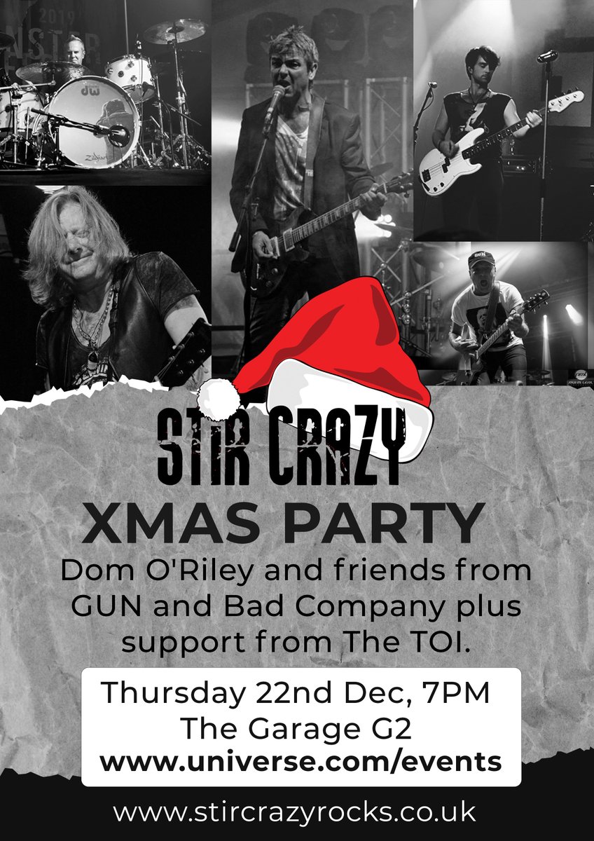 Just over a week to go.. <a href="/gunofficialuk/">GUN</a> <a href="/Garageglasgow/">The Garage Glasgow</a> <a href="/SHOOTERtheBand/">SHOOTER</a> @domoriley  Still time to get your tickets here universe.com/events/dom-ori…