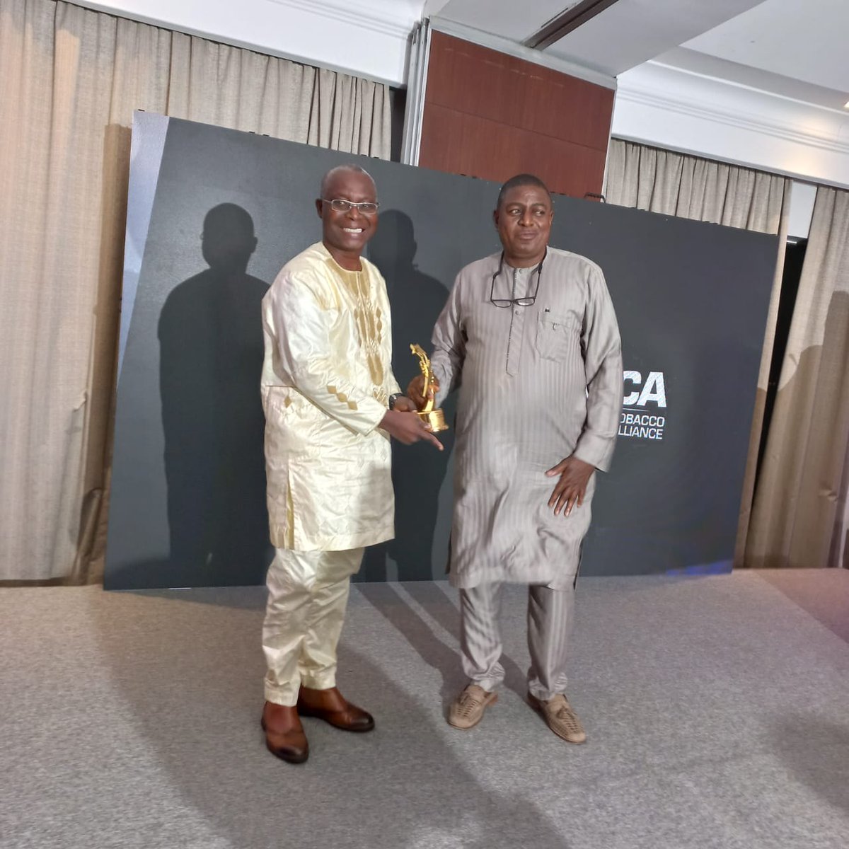 AfricaNoTobacco's tweet photo. 🏆🥳
@AfricaNoTobacco yesterday received the #CTFK Afro Leadership Award in Tobacco Control 2022.

The award ceremony took place during a celebration of #TobaccoControl successes in Africa in Nairobi, #Kenya.

Thank you @CTFK for this recognition and to all our partners. https://t.co/qWiHasL62G