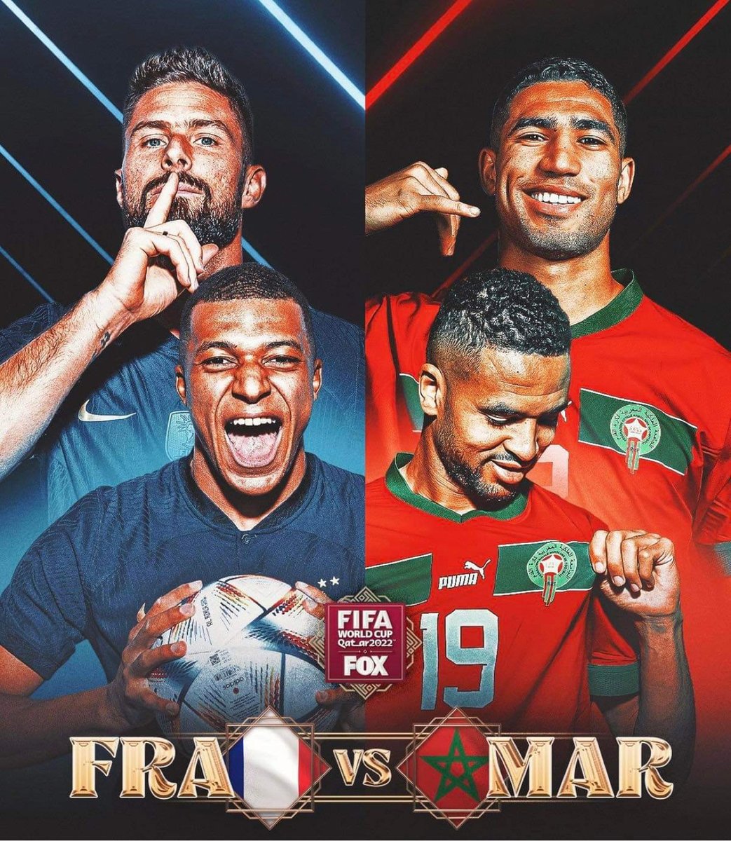 TONIGHT: SEMI FINALS
France VS Morocco 19:00⚽️

France play Morocco in the 2022 World Cup semi-finals today, with both sides hoping to meet Argentina in Sunday’s showpiece final at the Lusail Stadium.

Keep an eye on our stories for today’s deals! ⭐️