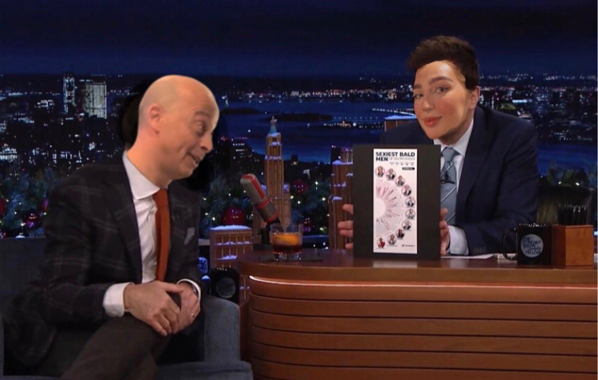 Us explaining to our boss @ShaiAharony our campaign is trending again #SexiestBaldMan