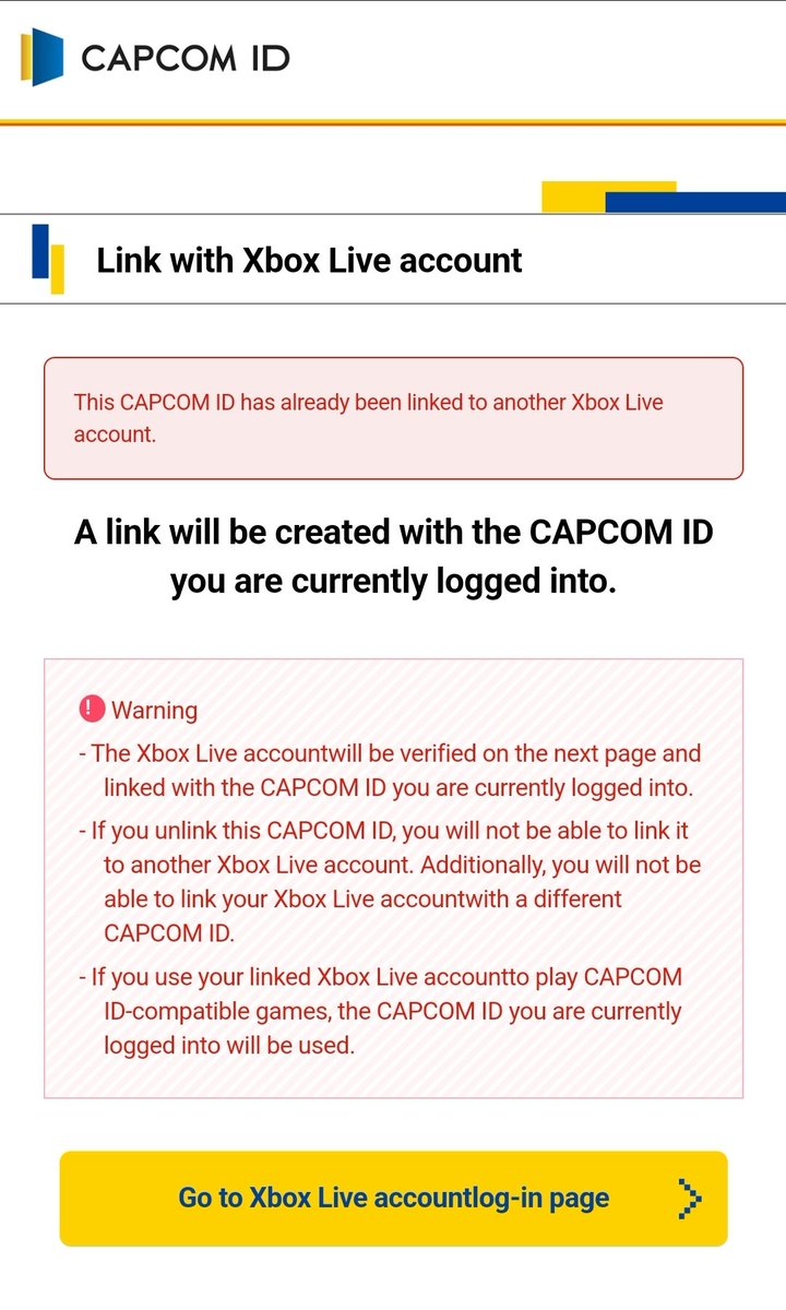 dspyro_'s tweet photo. @CapcomEurope @CapcomUSA_ @StreetFighter My Capcom ID seems to belive that it is linked to my Xbox Live account  however this also seems to not be the case. Can this be looked in to? @capcom support? https://t.co/GRWeoMrrXs
