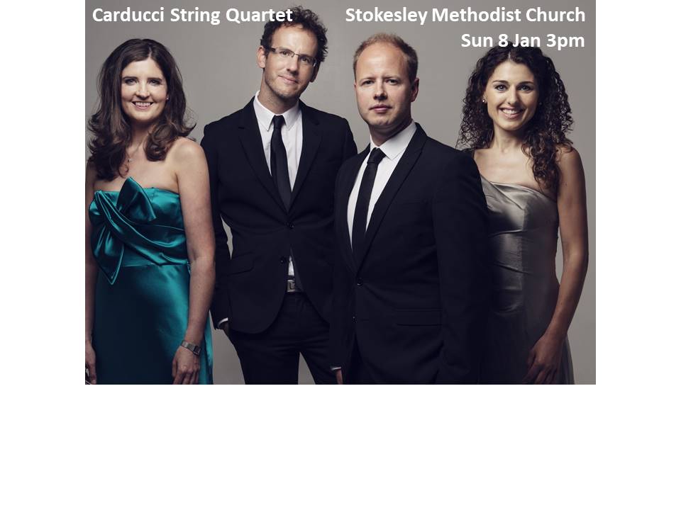 TeessideMusSoc's tweet photo. Internationally-renowned string quartet @CarducciQuartet coming to Stokesley! Don't miss this amazing opportunity. Tickets on door or https://t.co/PUHoiXmYMM
#stockton #stocktonontees #stokesley #nunthorpe #teessidelive #teesside #yarm #greataytonevents #greatayton #guisborough https://t.co/OhTUWZwhh8